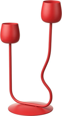 Подсвечник Ikea Сильверпэрон / 605.749.86 (ярко-красный)