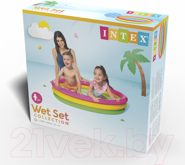 Изображение товара Надувной бассейн Intex Радуга / 57412NP (114x25)
