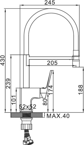 Изображение товара Смеситель Ledeme L4092G-2