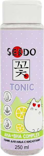Изображение товара Тоник для лица Parli Cosmetics Sendo с кислотами AHA+BHA Complex (250мл)