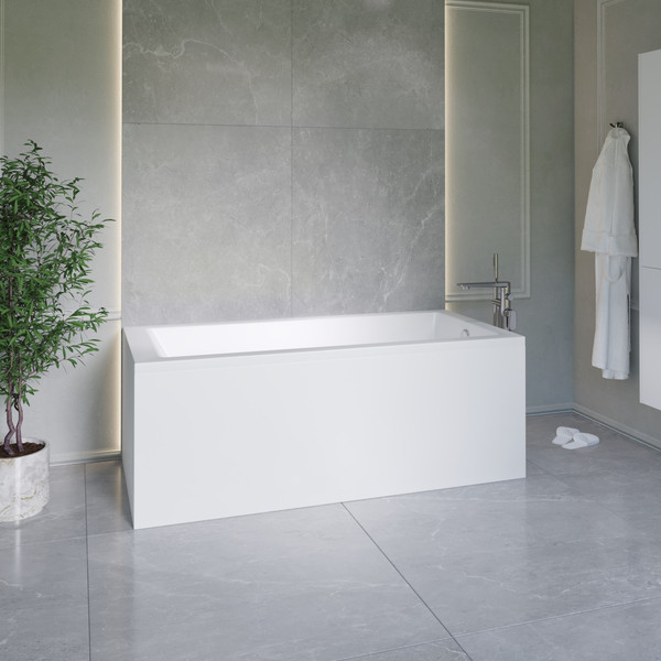 Изображение товара Ванна акриловая Lauter Athena 170x80 / 21090080 (с ножками и сифоном 21Y32001 матовый черный)