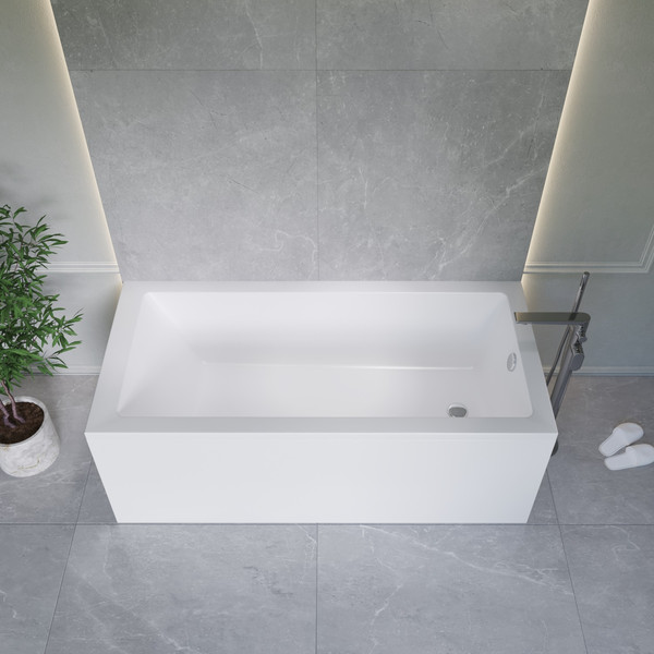 Изображение товара Ванна акриловая Lauter Athena 170x80 / 21090080 (с ножками и сифоном 21Y32001 матовый черный)