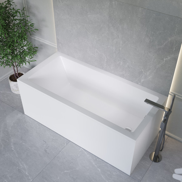 Изображение товара Ванна акриловая Lauter Athena 170x80 / 21090080 (с ножками и сифоном 21Y32001 матовый черный)