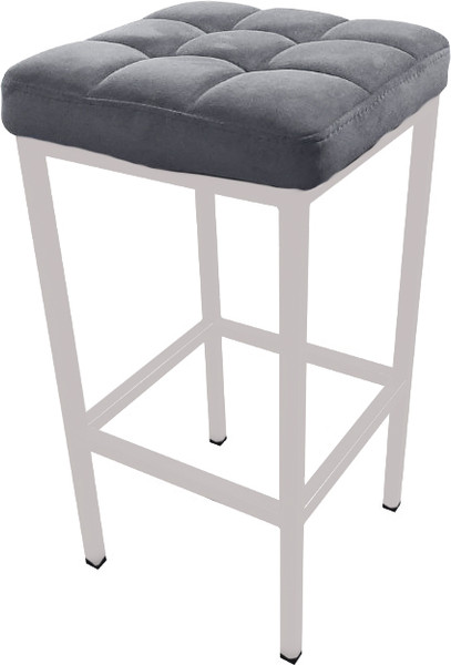 Изображение товара Табурет барный Древпром Камелот ДП2-07 полубарный (белый матовый/катания сильвер)