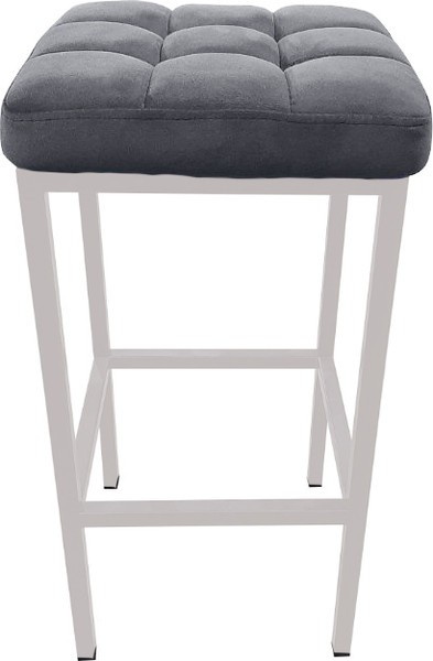 Изображение товара Табурет барный Древпром Камелот ДП2-07 полубарный (белый матовый/катания сильвер)