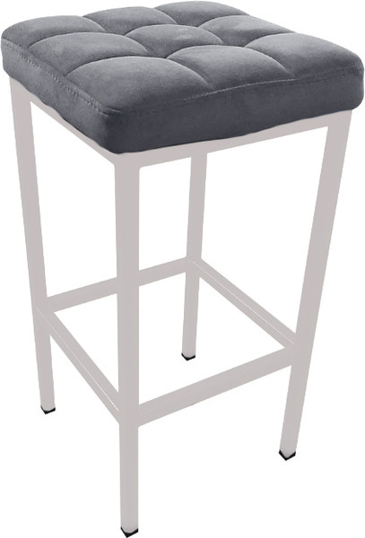 Изображение товара Табурет барный Древпром Камелот ДП2-07 полубарный (белый матовый/катания сильвер)