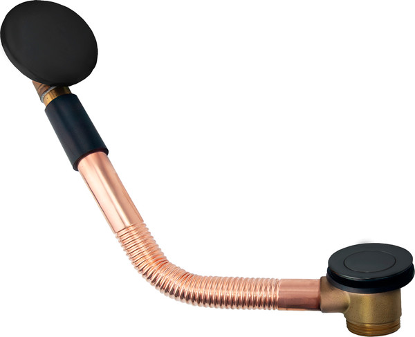 Изображение товара Ванна акриловая Lauter Olympia 170x75 / 21100075 (с ножками, лицевым экраном и сифоном 21Y11021 матовый черный)