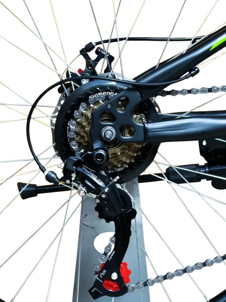 Изображение товара Велосипед ROOK TS240D 24 (черный/зеленый, разобранный, в коробке)