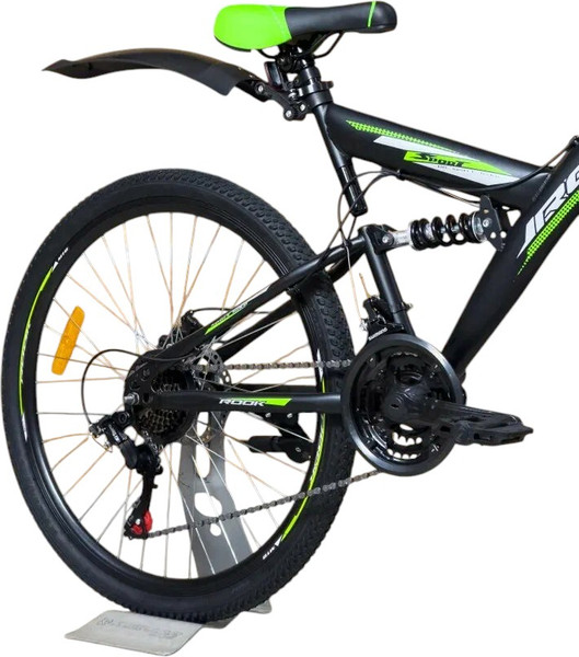 Изображение товара Велосипед ROOK TS240D 24 (черный/зеленый, разобранный, в коробке)