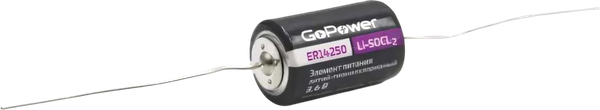 Изображение товара Батарейка GoPower 14250 1/2AA PC1 Li-SOCl2 3.6V / 00-00015330