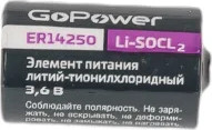 Изображение товара Батарейка GoPower ER14250 1/2AA PC1 Li-SOCl2 3.6V / 00-00015329