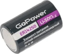 Изображение товара Батарейка GoPower ER14250 1/2AA PC1 Li-SOCl2 3.6V / 00-00015329