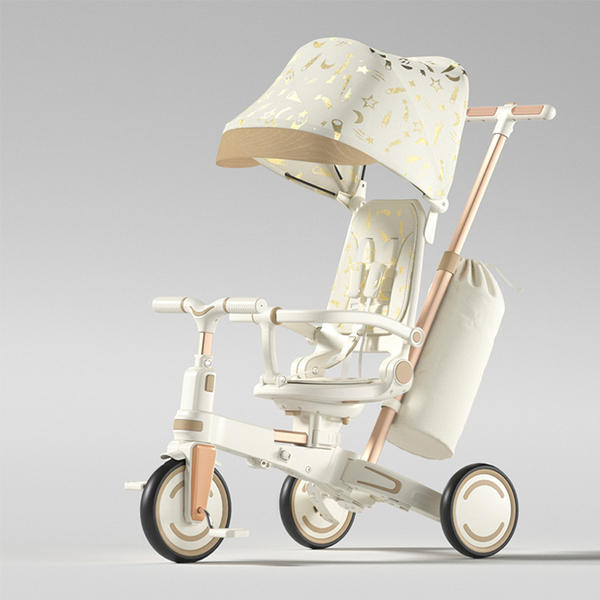Изображение товара Трехколесный велосипед с ручкой Sundays Lux (бежевый)