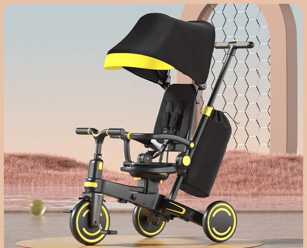 Изображение товара Трехколесный велосипед с ручкой Sundays Lux (черный)