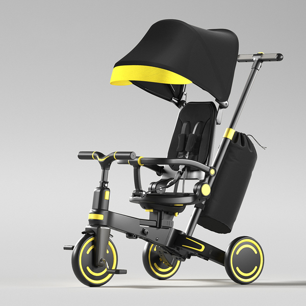 Изображение товара Трехколесный велосипед с ручкой Sundays Lux (черный)