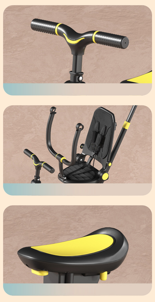 Изображение товара Трехколесный велосипед с ручкой Sundays Lux (черный)