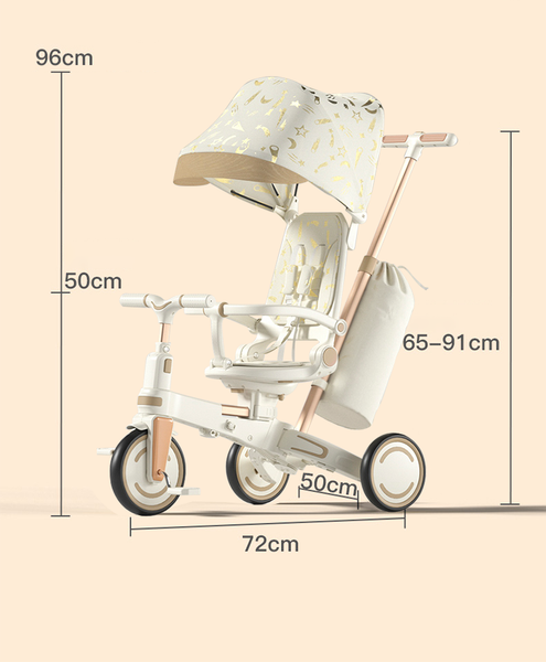 Изображение товара Трехколесный велосипед с ручкой Sundays Lux (черный)