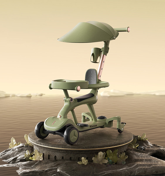 Изображение товара Трехколесный велосипед с ручкой Sundays Kido (зеленый)