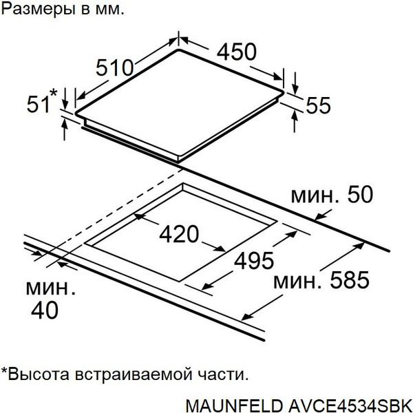 Изображение товара Электрическая варочная панель Maunfeld AVCE4534SBK