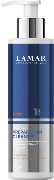 Изображение товара Гель для умывания Lamar Professional Preparation Cleanser с PHA и AHA кислотами (200мл)