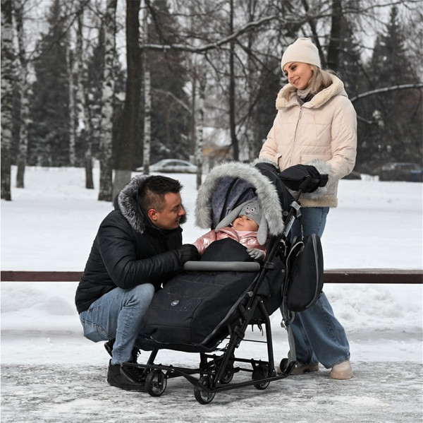 Изображение товара Санки-коляска Ника Детям 7-5SК / НД7-5SK/6 (графитовый)