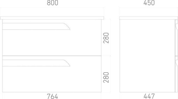 Изображение товара Тумба под умывальник Laparet Atlas 80 / LA-WCAB-80-122 (белый матовый)