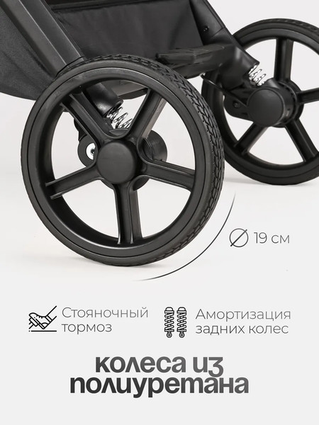 Изображение товара Детская прогулочная коляска Tomix Easy S1 (черный)