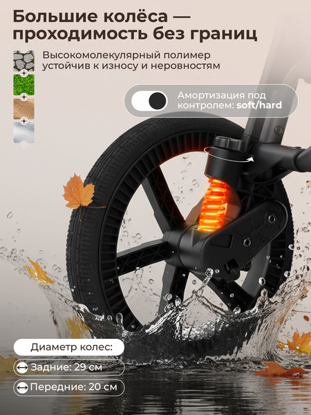 Изображение товара Детская прогулочная коляска Sweet Baby SBL Unica (темно-бежевый)