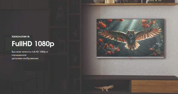 Изображение товара Телевизор Shivaki 43" S43KF5000 (черный)
