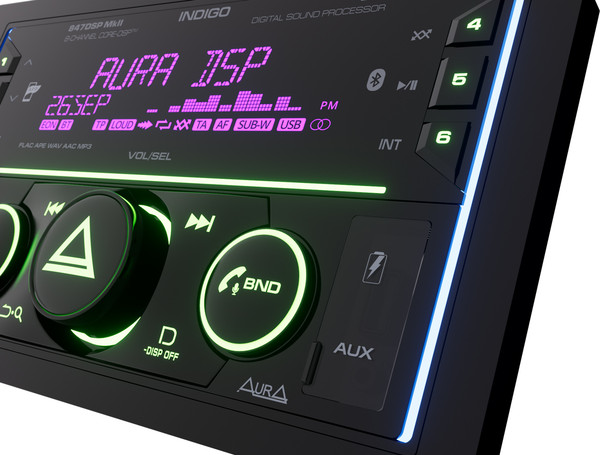 Изображение товара Бездисковая автомагнитола AURA Indigo 847DSP MkII