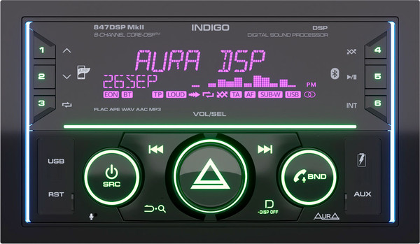 Изображение товара Бездисковая автомагнитола AURA Indigo 847DSP MkII