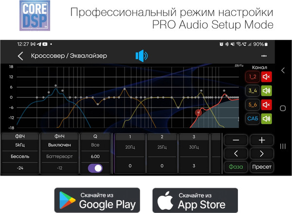 Изображение товара Бездисковая автомагнитола AURA Indigo 847DSP MkII