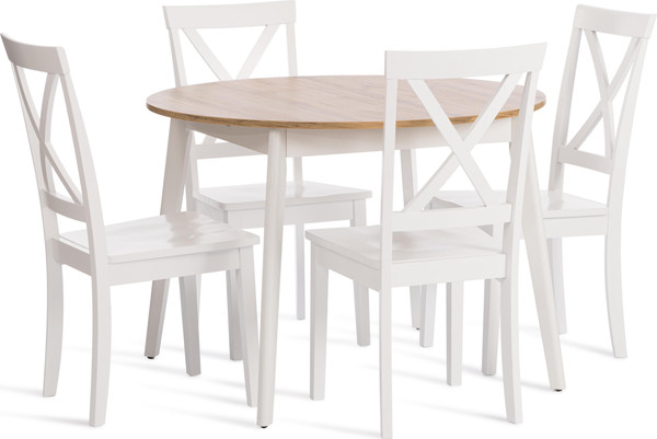 Изображение товара Набор стульев Tetchair Golfi (2шт, дерево гевея/Pure White)