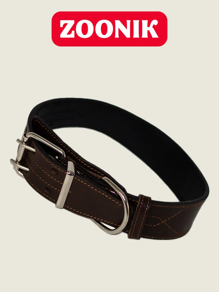 Изображение товара Ошейник ZOONIK Премиум классик / 10134-2 (коричневый)