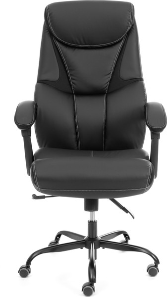 Изображение товара Кресло офисное Tetchair Cambridge metalBL кожзам/ткань (черный)