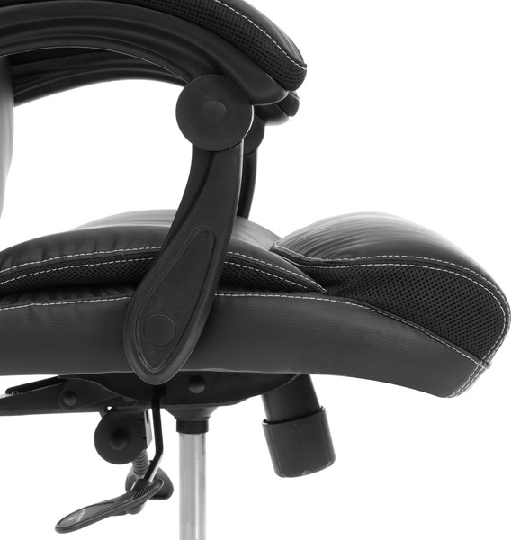 Изображение товара Кресло офисное Tetchair Cambridge metalBL кожзам/ткань (черный)