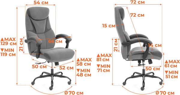 Изображение товара Кресло офисное Tetchair Cambridge metalBL кожзам/ткань (черный)