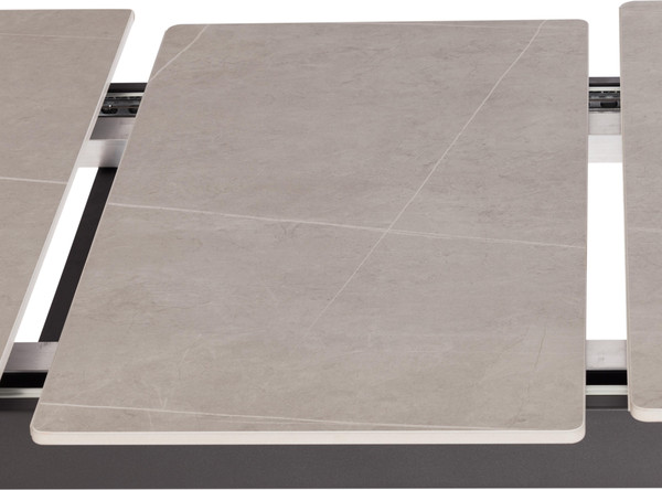 Изображение товара Обеденный стол Tetchair Балморал 120+40x80x75 (серый/черный)