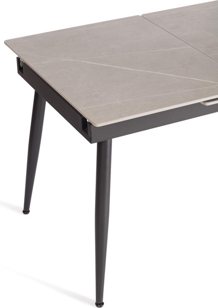 Изображение товара Обеденный стол Tetchair Балморал 120+40x80x75 (серый/черный)