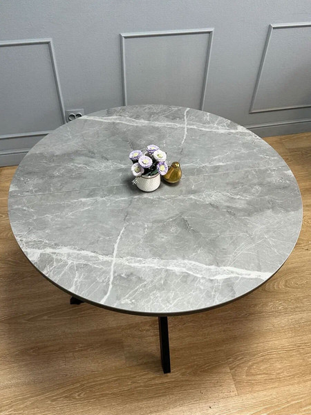 Изображение товара Обеденный стол Kenner AR1000 (черный/керамика серый)