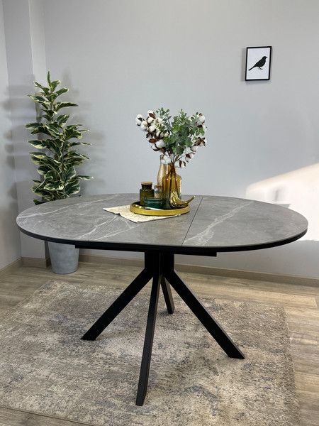 Изображение товара Обеденный стол Kenner AR1000 (черный/керамика серый)