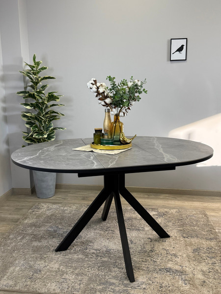 Изображение товара Обеденный стол Kenner AR1000 (черный/керамика серый)