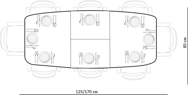 Изображение товара Обеденный стол Kenner DF1250 (черный/керамика мрамор белый глянец)