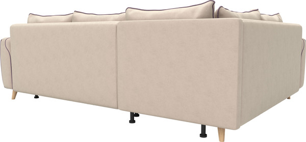 Изображение товара Диван угловой Олмеко Лона (велюр Forward 910 крем/велюр Forward 892 тоуп)