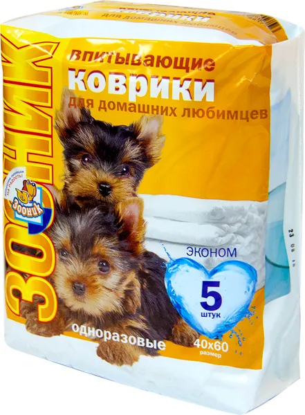Изображение товара Одноразовая пеленка для животных ZOONIK 30009-00 (5шт)