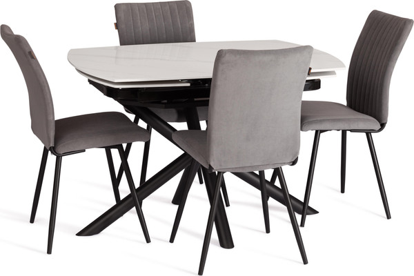 Изображение товара Обеденный стол Tetchair Винстон (белый/черный)