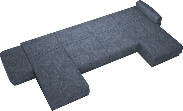 Изображение товара Диван П-образный Олмеко Женева 2S2OPF левый (шейп сталь)