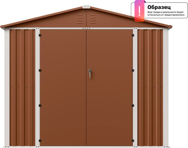 Изображение товара Сарай из металла No Brand С двухскатной крышей SP-DS-02 (раздвижные двери)