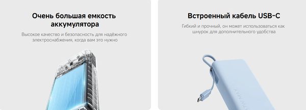Изображение товара Портативное зарядное устройство Xiaomi 67W Power Bank 20000mAh / BHR08O8GL (ледяной голубой)