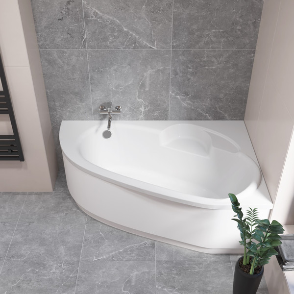 Изображение товара Ванна акриловая Lauter Valencia 150x100 / 2102150R (с ножками и сифоном 21Y11021 матовый черный)